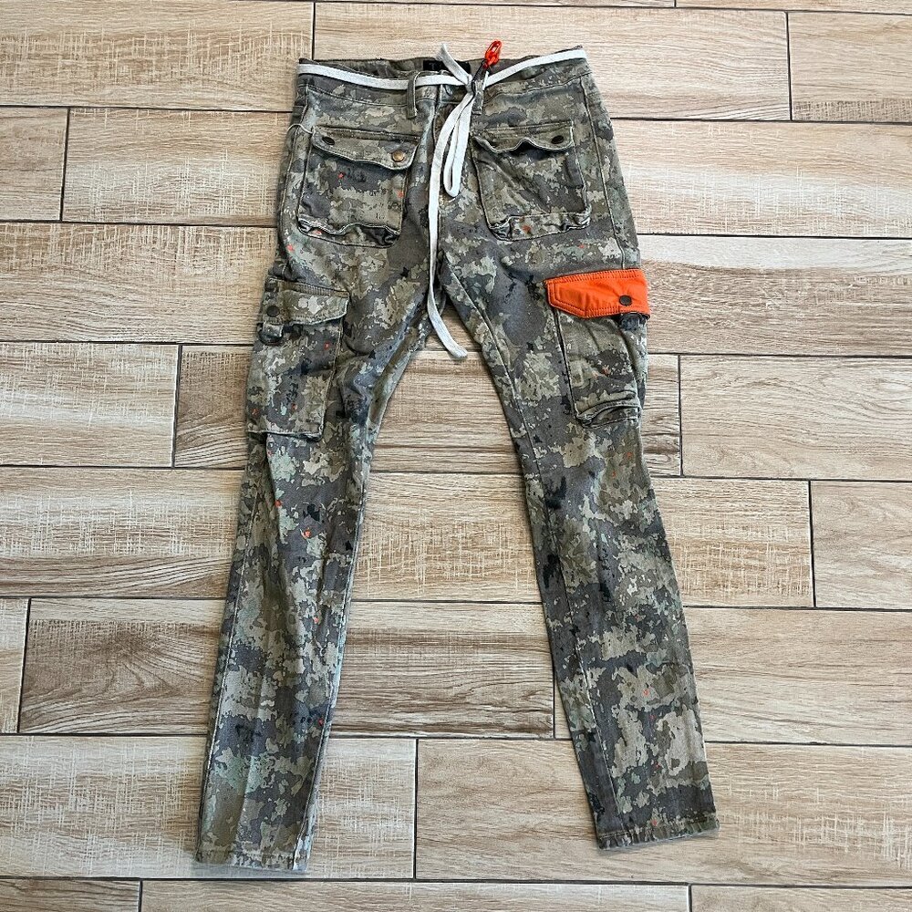 Mens THRT Camo Cargo Jeans - 32